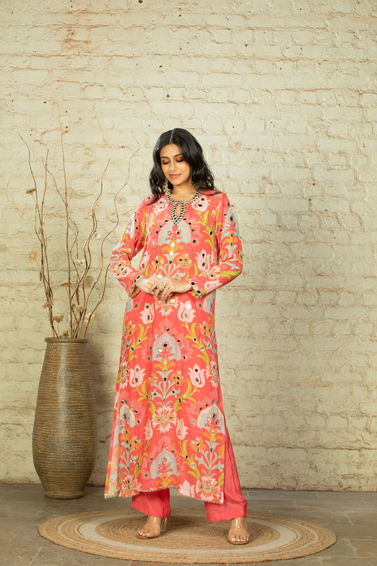 NEW CHANDINI BIG LOTUS - CORAL