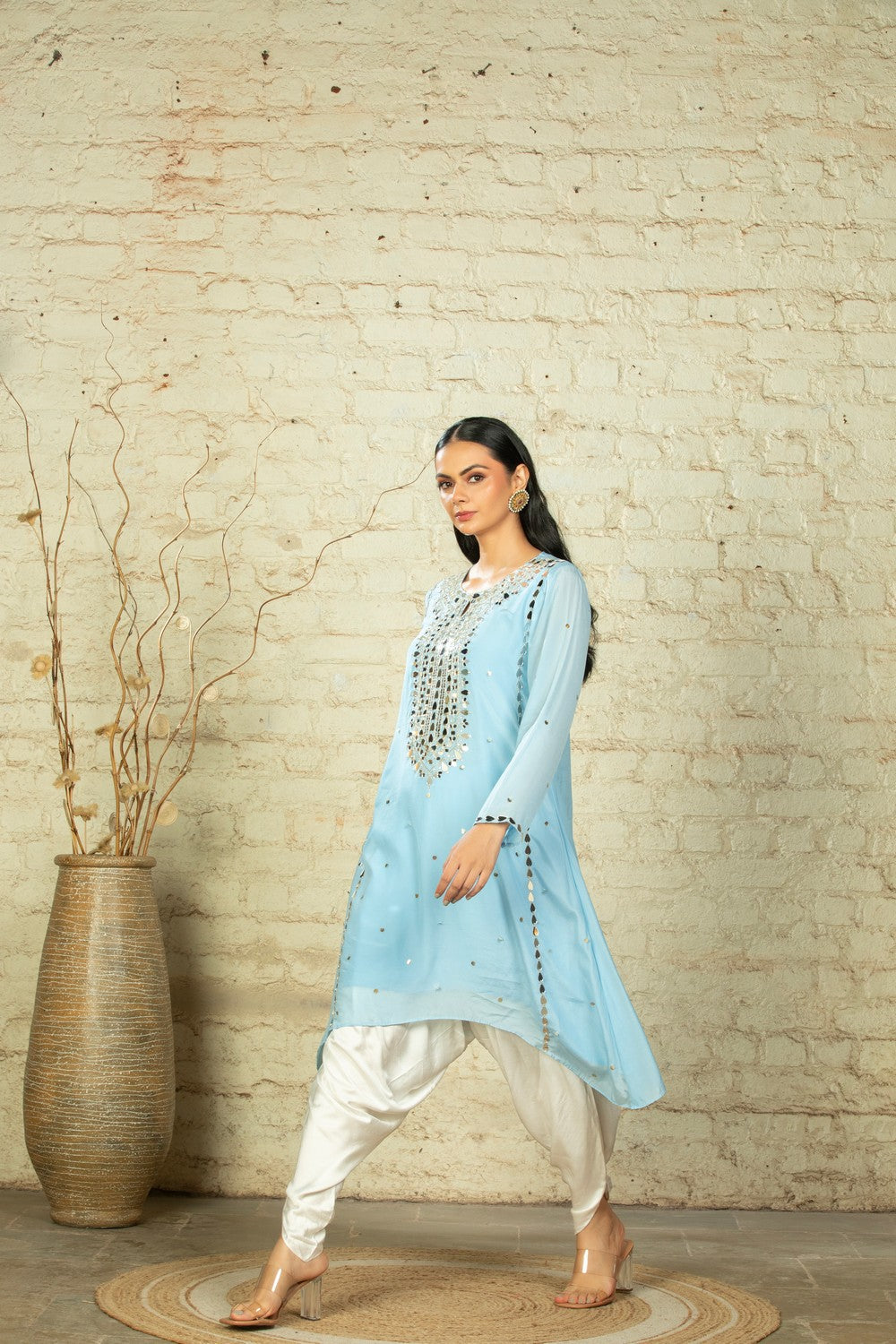 TARANA SOLID C CUT - POWDER BLUE